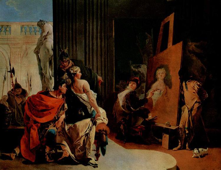 Giovanni Battista Tiepolo Alexander der Grobe und Campaspe im Atelier des Apelles Sweden oil painting art